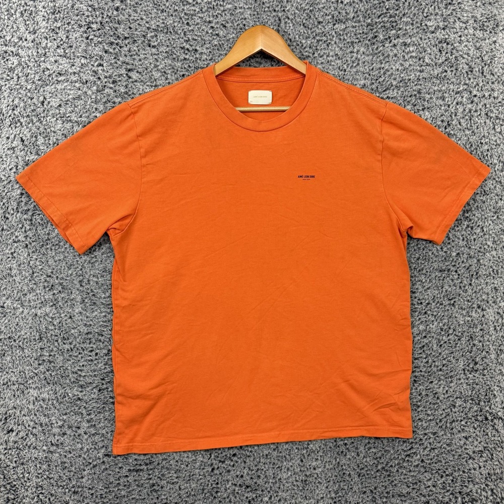 Aime Leon Dore Shirt Mens 2XL Orange Logo Graphic Tee New York Streetwear XXL